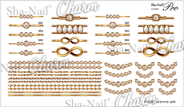 Sha Nail Charm  CH-PD01 Speedy jewelry gold