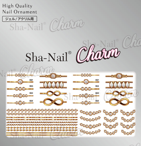 Sha Nail Charm  CH-PD01 Speedy jewelry gold