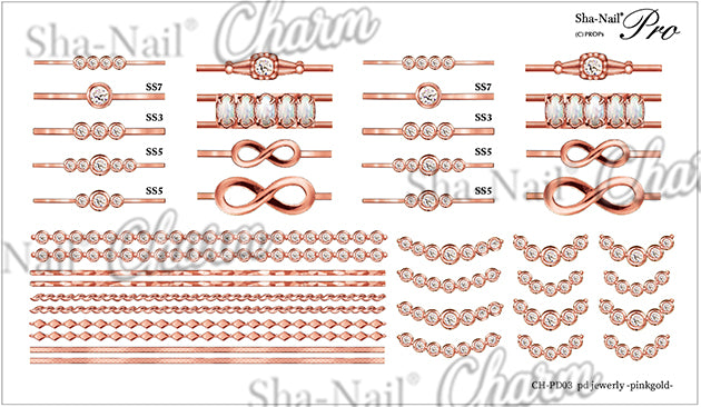 Sha Nail Charm  CH-PD03  Speedy jewelry pink gold