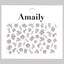 Amaily Nail Stickers  No. 3-27 Fancy Flower (White)