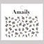 Amaily Nail Stickers  No. 3-30 Classical Flower (Black and White)