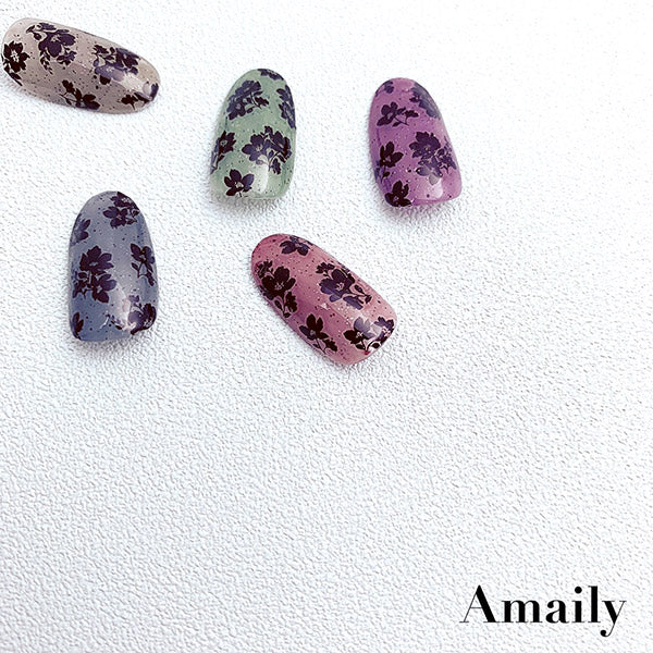 Amaily Nail Stickers  No. 3-32 Pedicel (black)