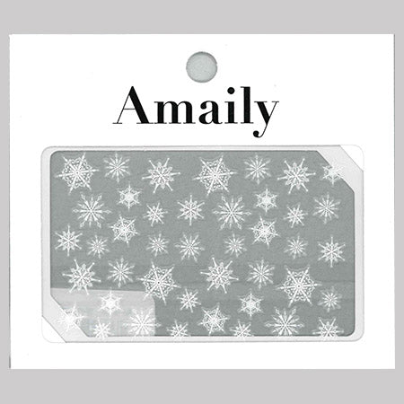 Amaily Nail Stickers No. 3-33 Snowflake 2 (white)