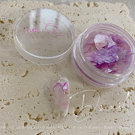 Ann Professional Dried Flower Shell  Clear pink purple 4g