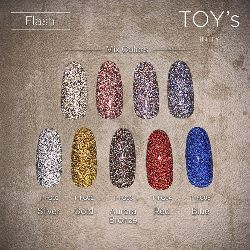 TOY's x INITY Flash Color Glitter T-FG03 Aurora Bronze