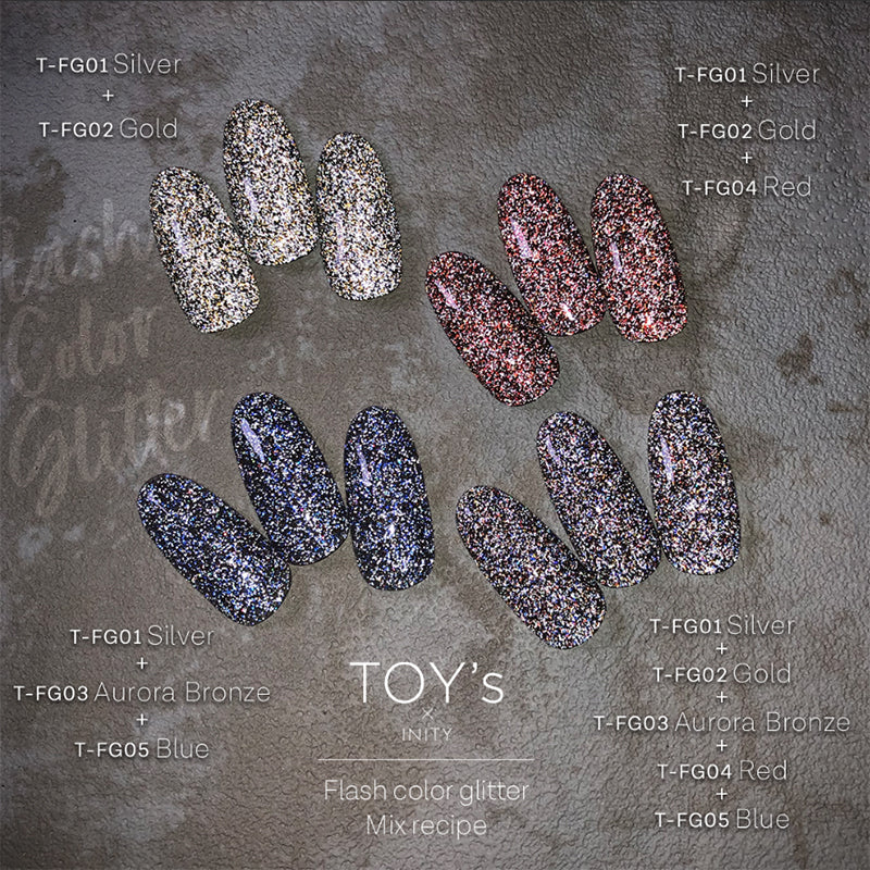 TOY's x INITY Flash Color Glitter T-FG03 Aurora Bronze