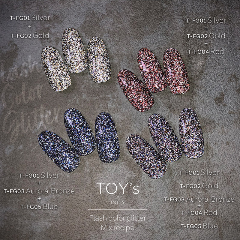 TOY's x INITY Flash Color Glitter  T-FG01 Silver