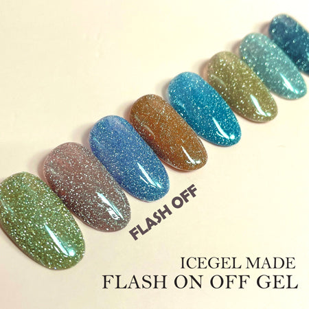 ICE GEL A BLACK On-Off Gel  1204 Flash Silver  3g