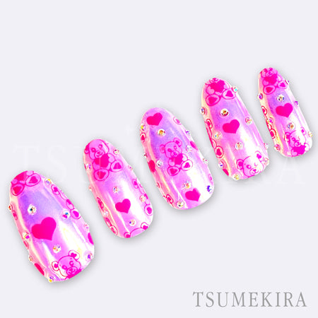 Tsumekira Britney TOKYO Produce 8 Carnival Neon Pink SG-BTK-122