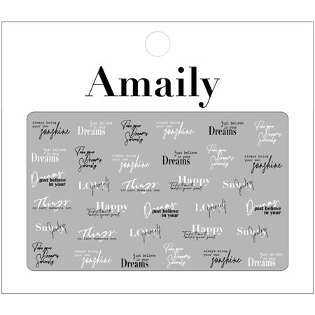 Amaily Nail Stickers No. 2-24 Mixed logo