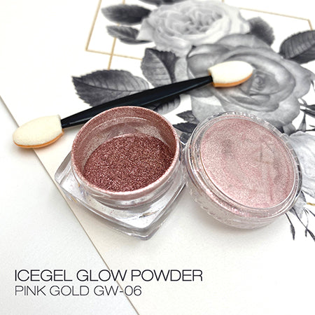 ICE GEL Glow Powder  Pink Gold NEW GW6