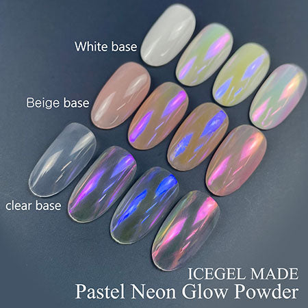 ICE GEL Glow Powder  Pastel Neon Purple GW10