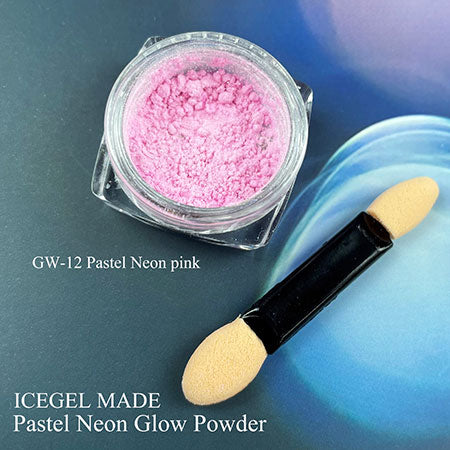 ICE GEL Glow Powder  Pastel Neon Pink GW12