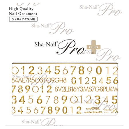 Sha-Nail Plus Number Face Mix Gold  AYAKO-PNF01