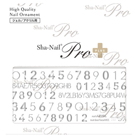 Sha-Nail Plus Number Face Mix Silver  AYAKO-PNF02