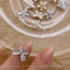 + D D.nail Silky Butterfly  Silver 2 pieces