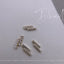 + D D.nail Stick Crystal Pearl  Gold 2 pieces
