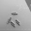 + D D.nail Stick Crystal Pearl  Silver  2 pieces
