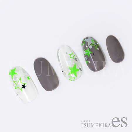 Tsumekira es Neon Star  Neon Green