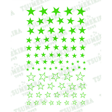 Tsumekira es Neon Star  Neon Green