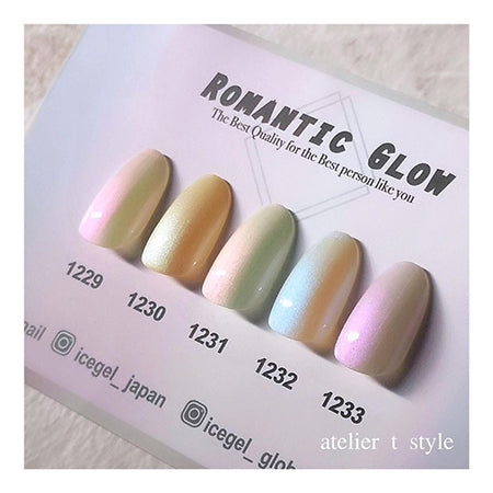 ICE GEL A BLACK Romantic Glow Gel  1229 Lily  3g