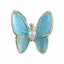 MATIERE Gold Frame Butterfly Parts Blue 2p