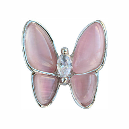 MATIERE Silver frame butterfly parts  Rose pink 2p