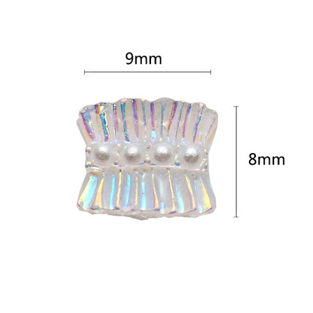 Aurora Frill with Nail Accessories Pearl  Clear  8p