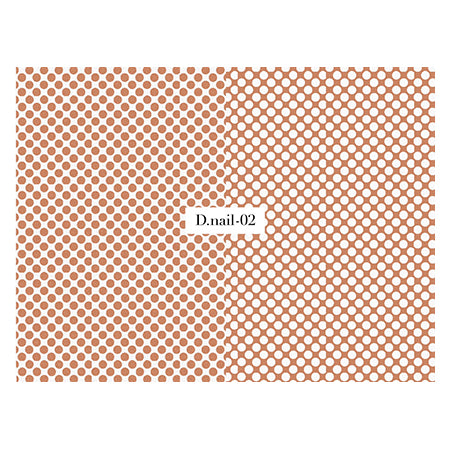 + D D.Nail Sticker 02 Orange Dot Pattern  1 sheet