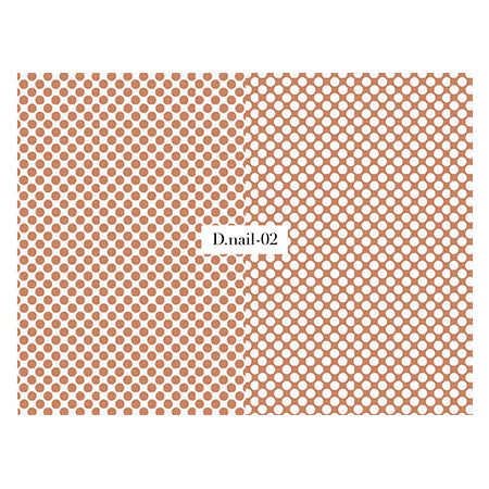 + D D.Nail Sticker 02 Orange Dot Pattern  1 sheet