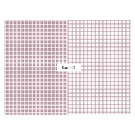 + D D.Nail Sticker 03  Purple Plaid  1 sheet