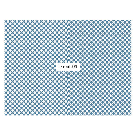 + D D.Nail Sticker 06 Blue Dot Pattern  1 sheet