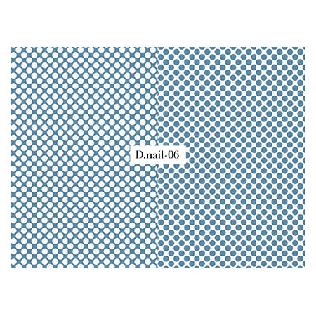 + D D.Nail Sticker 06 Blue Dot Pattern  1 sheet