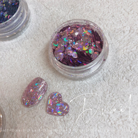 + D D.Nail Glitter Holo Flake Purple