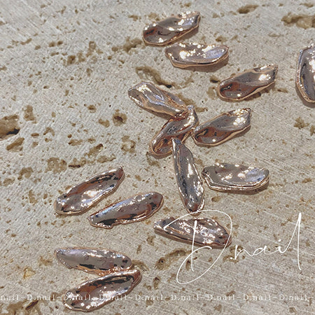 + D D.Nail Long Metal  MIX pink gold 10p