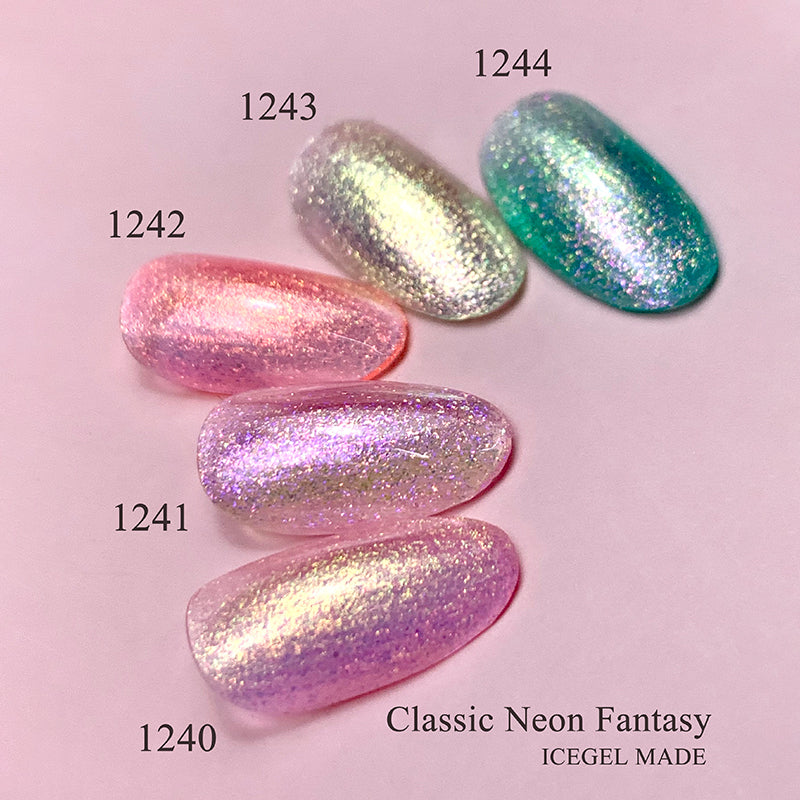 ICE GEL A BLACK Classic Neon Fantasy Gel  1241 Aurora Blossom 3G