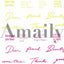 Amaily nail stickers  No. 2-25 neon letter