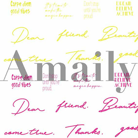 Amaily nail stickers  No. 2-25 neon letter