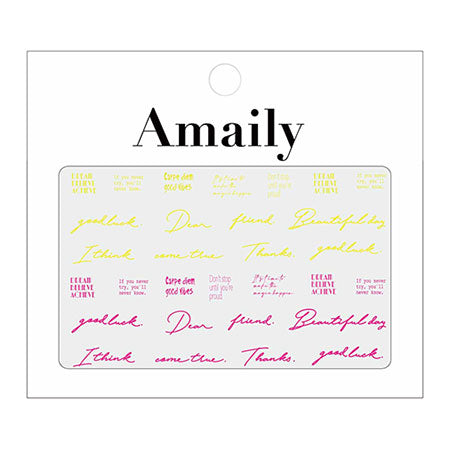 Amaily nail stickers  No. 2-25 neon letter