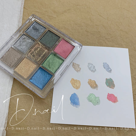 + D watercolor palette  Earth Tone  9 colors