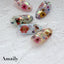Amaily Nail Stickers  No. 1-32 Pressed flowers (colorful)