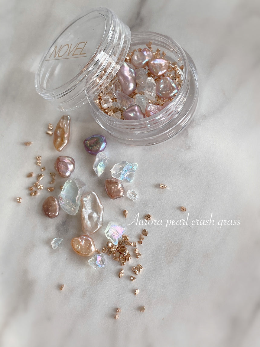NOVEL ◆ Aurora Pearl Crush Glass