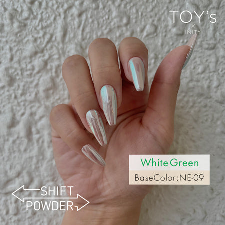 TOY's x INITY Shift Powder  T-SH01 White Green