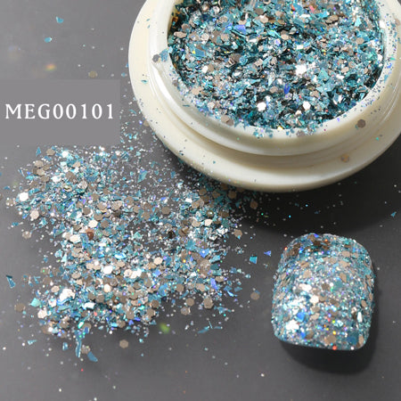 SONAIL Flash Laser Glitter  Water Blue MEG00101