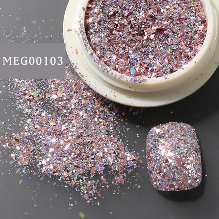 SONAIL Flash Laser Glitter  Pink MEG00103