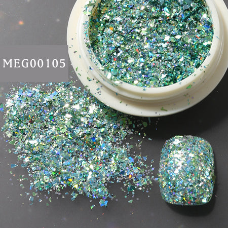 SONAIL Flash Laser Glitter  Turquoise blue MEG00105