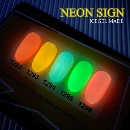 ICE GEL A BLACK Neon Sign Gel  1295 Lime Green 3G