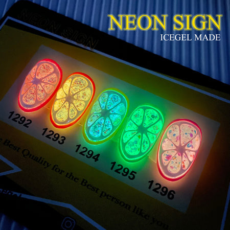 ICE GEL A BLACK Neon Sign Gel  1295 Lime Green 3G