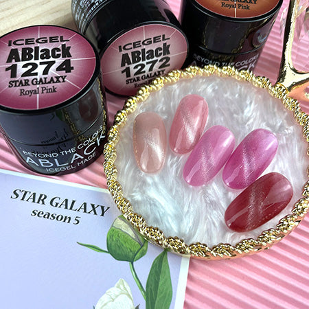 ICE GEL A BLACK Star Galaxy Gel 1271 Blondie Rose 3G