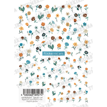 Tsumekira flicka nail arts Produce 4  NN-FLI-107  English Garden